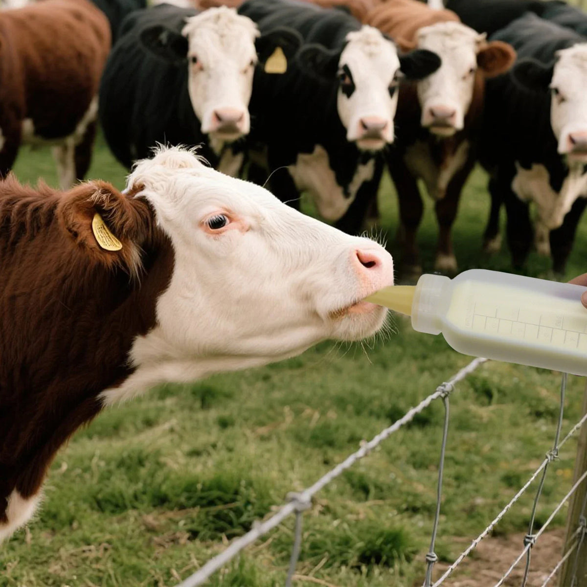 1/2/5PCS 450ML Lamb Milk Bottle Feeding Bottle Small Animals Lamb Nursing Bottles With Soft Nipple for Lamb Calf Bull Cow