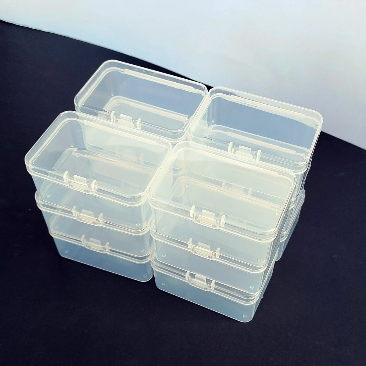 12/18/36Pcs Bead Storage Box Transparent Plastic Container with Hinged Lid, Small Items, Crafts, Jewelry Beads
