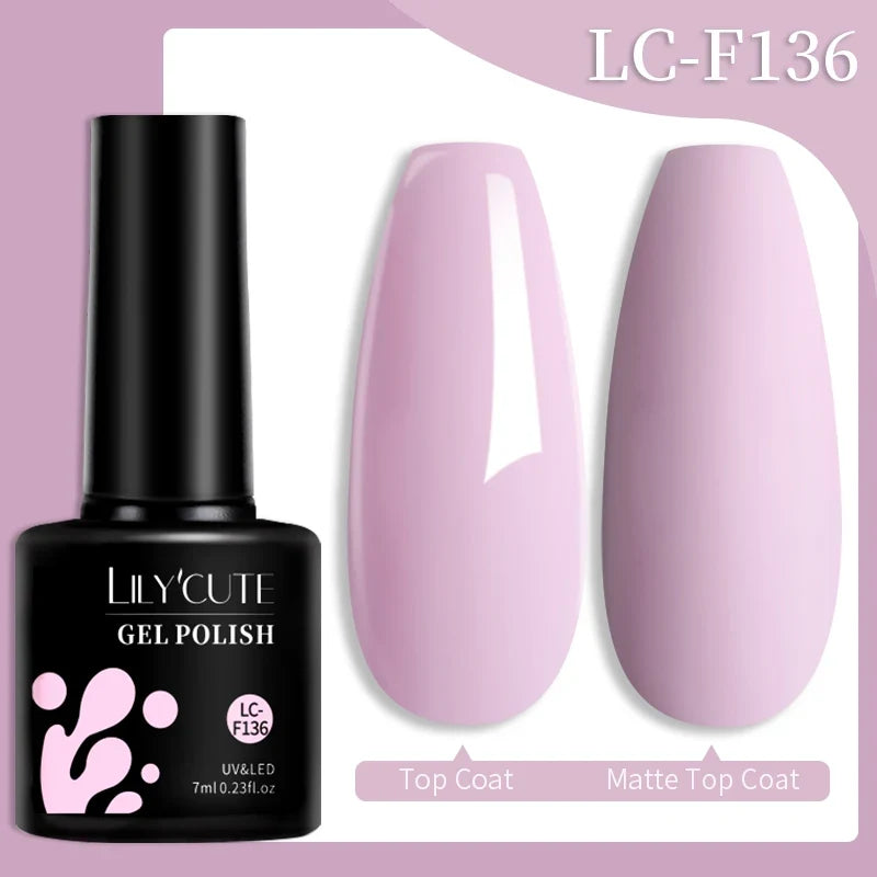 LILYCUTE 7ml Glitter Auroras Gel Nail Polish Summer Gold Colorful Sequins Manicure Semi Permanent Soak Off Nail Art Gel Varnish