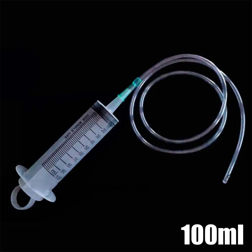 100ml-550ml Large Capacity Syringe Syringes Reusable Pump Measuring 1m Tube Pet Feeding Big Syringe Measuring Vacuum Syringe