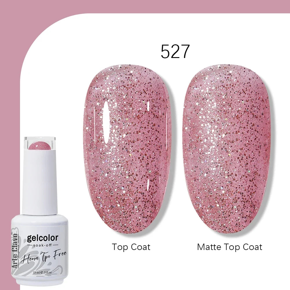 Arte Clavo HEMA TPO FREE 15ml UV LED Gel Nail Polish Soak Off Semi Permanent Daily Wear Universal Color For All Seasons Manicure