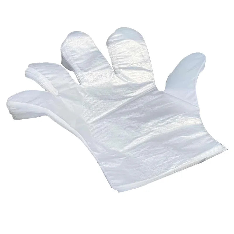 50/200Pcs Disposable PE Gloves Food Grade Transparent Plastic Gloves For Cooking Kitchen Restaurant Cleaning Household Food Safe