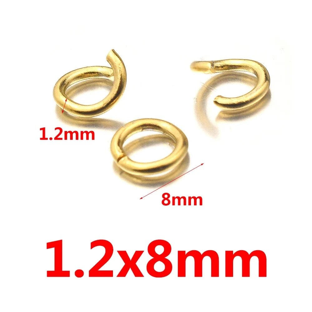100pcs Lot 4 6 8 10mm Gold Stainless Steel Jump Rings Open Split Ring Connectors for DIY Jewelry Making Supplies Wholesale Items