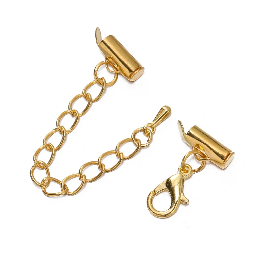20Sets/Box 10-25mm Lobster Clasps Hooks Bracelet End Connector Slider Clasp Extending Chain Kits for DIY Jewelry Making Supplies