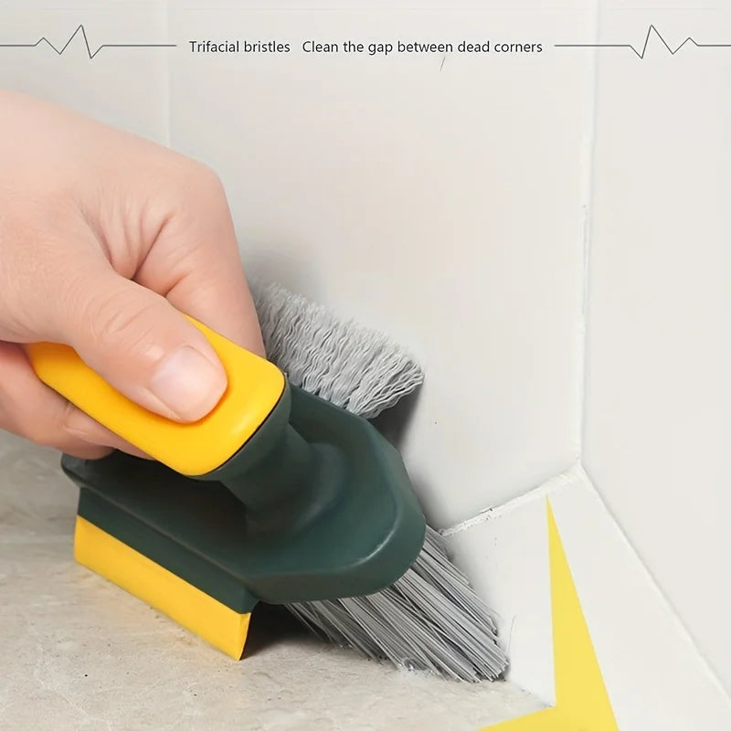 4 In 1 V-Shape Scrubber Brush Kitchen Bathroom Tile Floor Gap Cleaning Brush Window Groove Wall Corner Toilet Brushes Tools