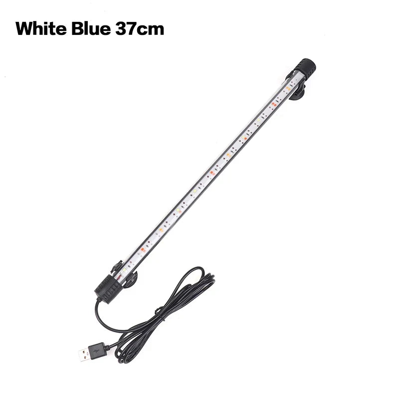 Fish Tank Light Underwater Lighting Submersible Lamp Plant Grow Lamp 110V 17-47CM USB Plug Aquarium Light LED Waterproof