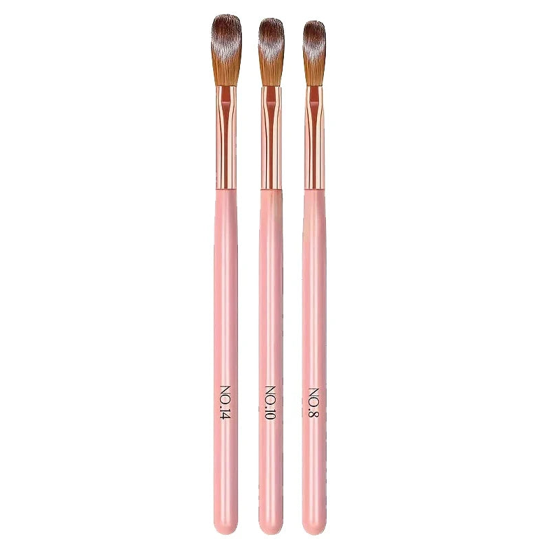 Pink Handle Nail Art Brush 3Pcs Set French Crystal Carving Pen Acrylic Application Painting Manicure Tools for Nail Design