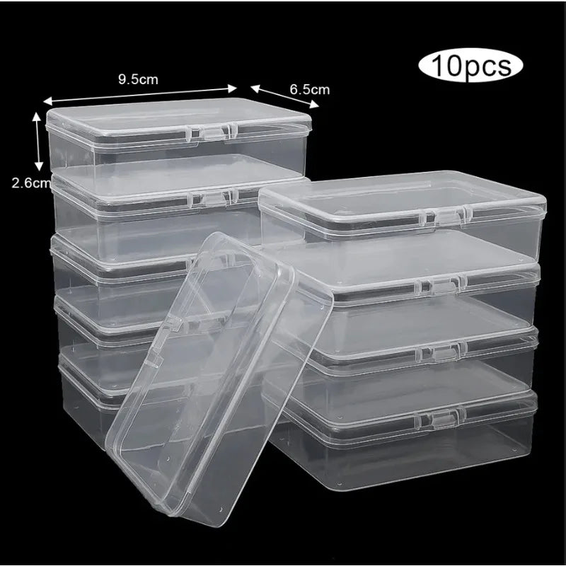 10PCS Transparent Plastic Card Boxes - Waterproof Playing Card Holders, Poker & Board Game Card Organizer Storage Case
