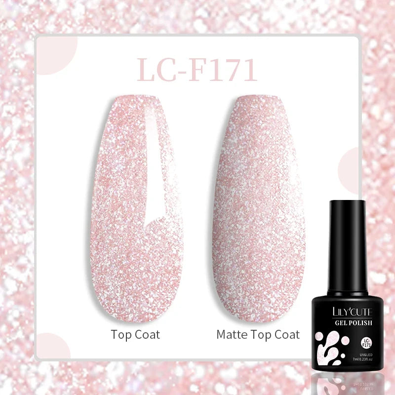 LILYCUTE 7ML Nail Gel Polish Nail Supplies Varnish Semi Permanent Nail Art Manicure Soak Off LED UV Gel Nail Varnishes