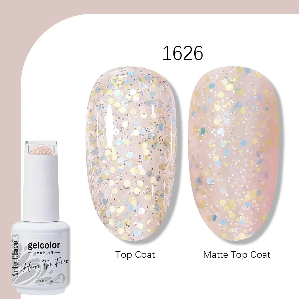 Arte Clavo HEMA TPO FREE 15ml UV LED Gel Nail Polish Soak Off Semi Permanent Daily Wear Universal Color For All Seasons Manicure