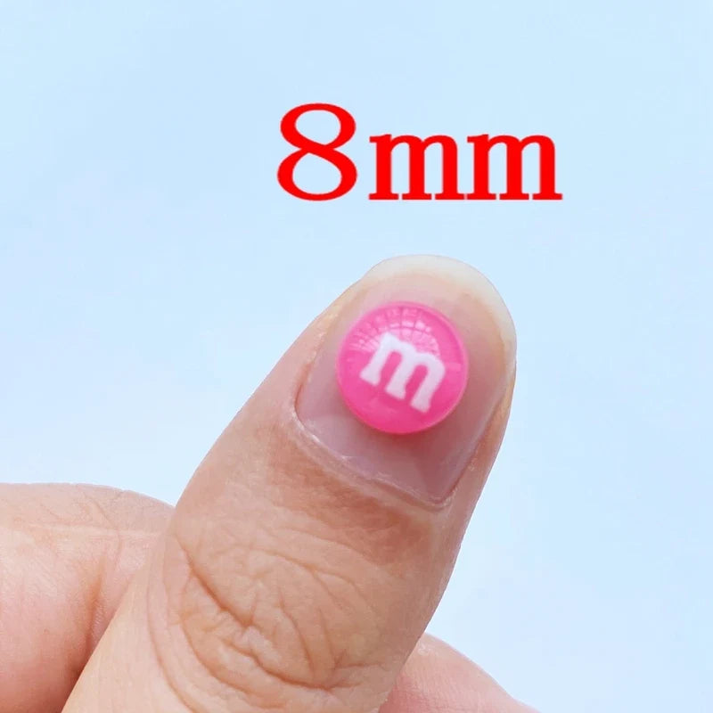 50pcs Cute 8mm Mixed Mini Candy Nail Rhinestones Gems Glitter Nail Art Jewelry Manicure Nail Decoration Accessorie