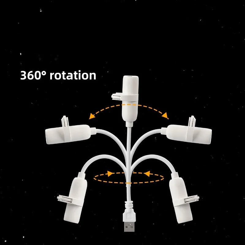 Starry Sky Light 5/10/15 Patterns Bedroom Creative LED Night Light 360 ° Rotating USB Moon Projection Light Atmosphere Lamp