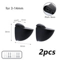 2Pcs Adjustable Metal Glass Shelf Clamps Wood/Glass Partition Brackets Wall Mount Anti-Slip Floating Clip Support for Shelves