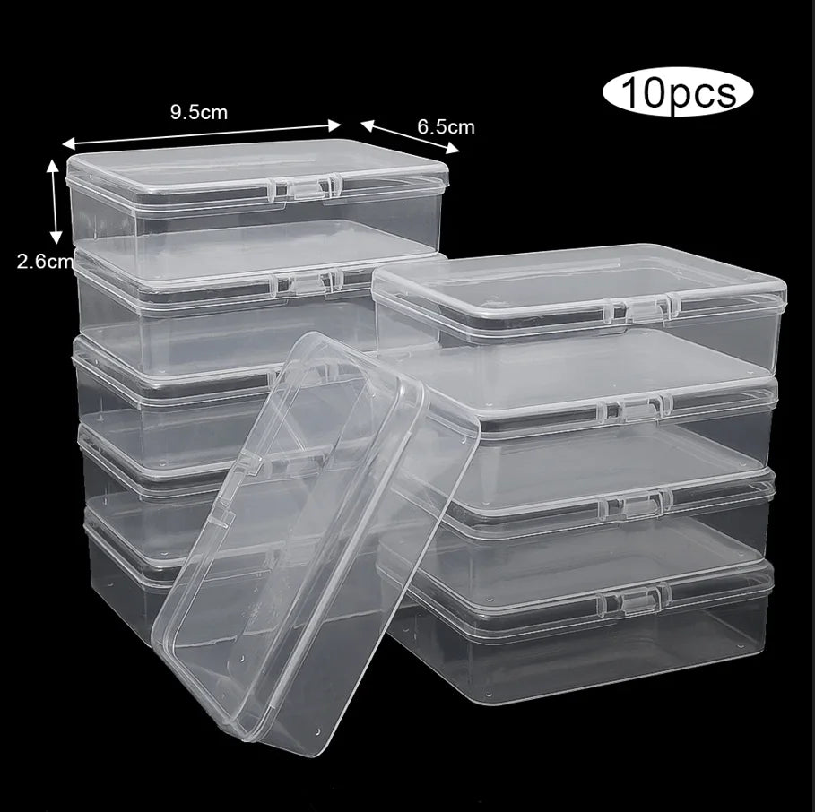 10PCS Transparent Plastic Card Boxes - Waterproof Playing Card Holders, Poker & Board Game Card Organizer Storage Case