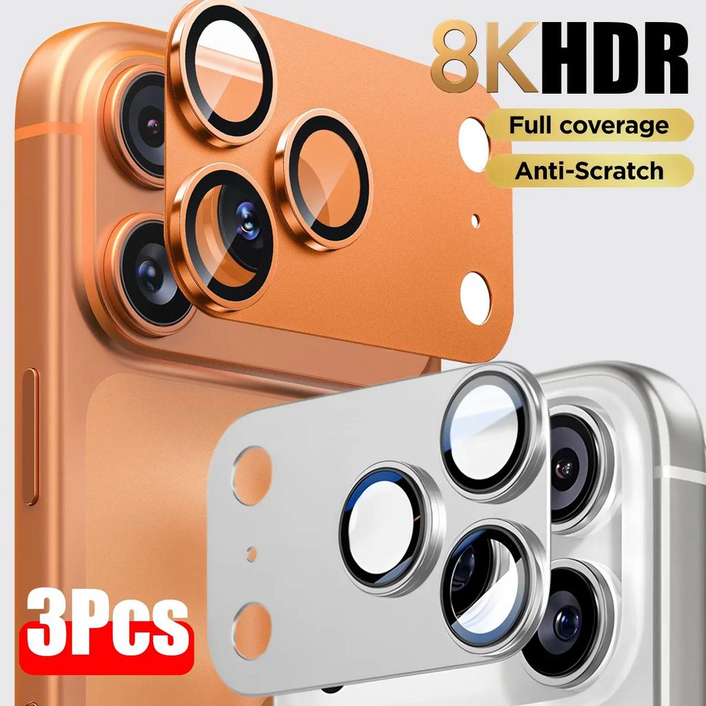 Metal Tempered Glass Camera Protector for iPhone 17 Pro Max Lens Protection For iPhone 17 Pro Air Phone Lens Cover Accessories