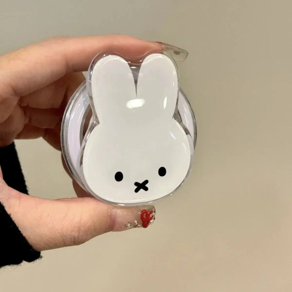 Anime Kawaii Miffy Rabbit Magnetic Phone Stand Cartoon Telescopic Portable Stand Magnetic Mobile Phone Airbag Stand Girl Gifts