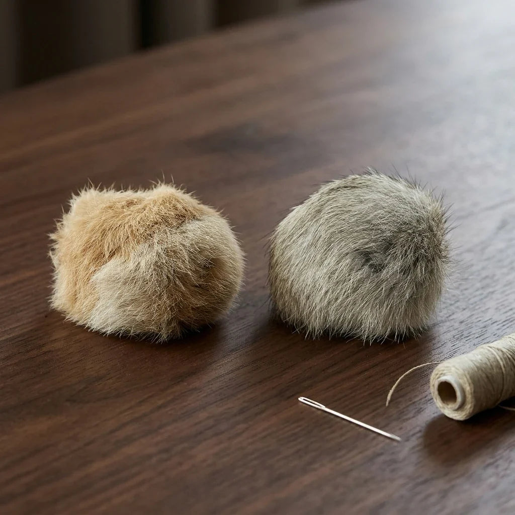 1/2/3/6pcs Rabbit Fur Ball Interactive Cat Toy Pet Product Containing Catnip Toy Ball Chasing Plush Toy Ball Cat Accessories 8cm
