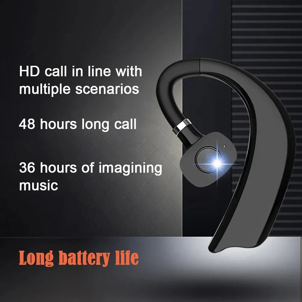 KEBIDUMEI Bluetooth Wireless Earphone 180° Rotation Ear Hook Headphone Noise Cancelling Earbud Long Standby Music Headset