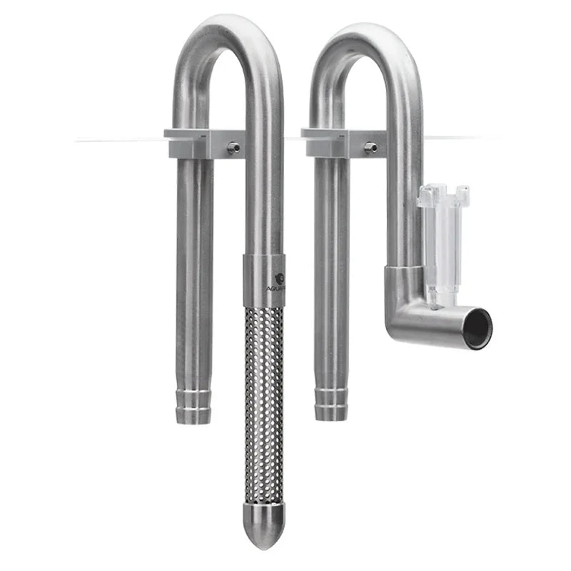 AQUAPRO Mini Skimmer Stainless Steel Inlet Outlet Pipes Inflow Outflow Shrimp Water Filter Aquarium Fish Tanks Accessories