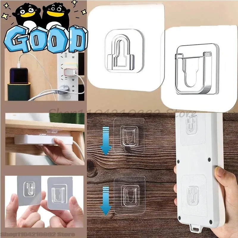 40pcs Double Sided Wall Self-Adhesive Hooks for Hanging, Adhesive Hooks for Home Kitchen Office Hanging Holder Holders Storage