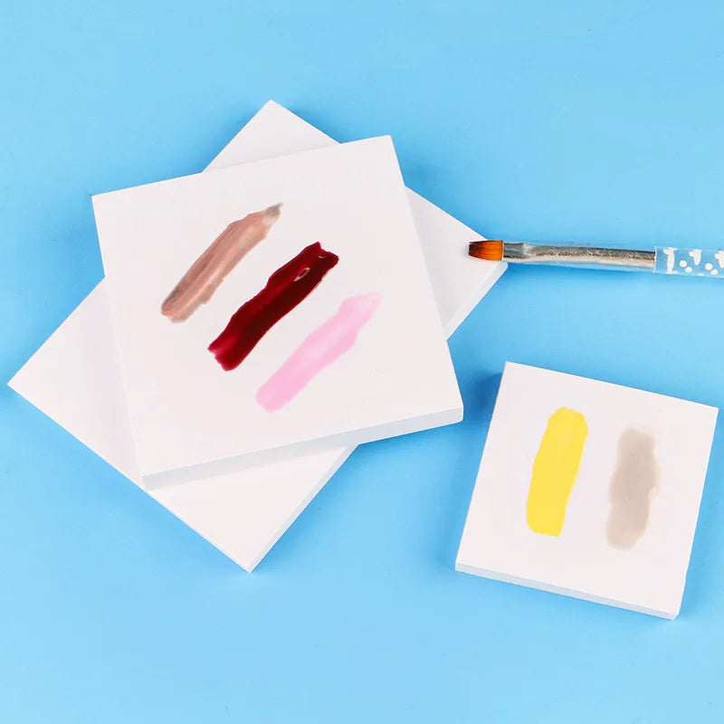 Disposable Nail Tinting Palettes 50pcs, Tearable Glue Paper, Nail Polish Color Mixing Tray, Waterproof Display Board