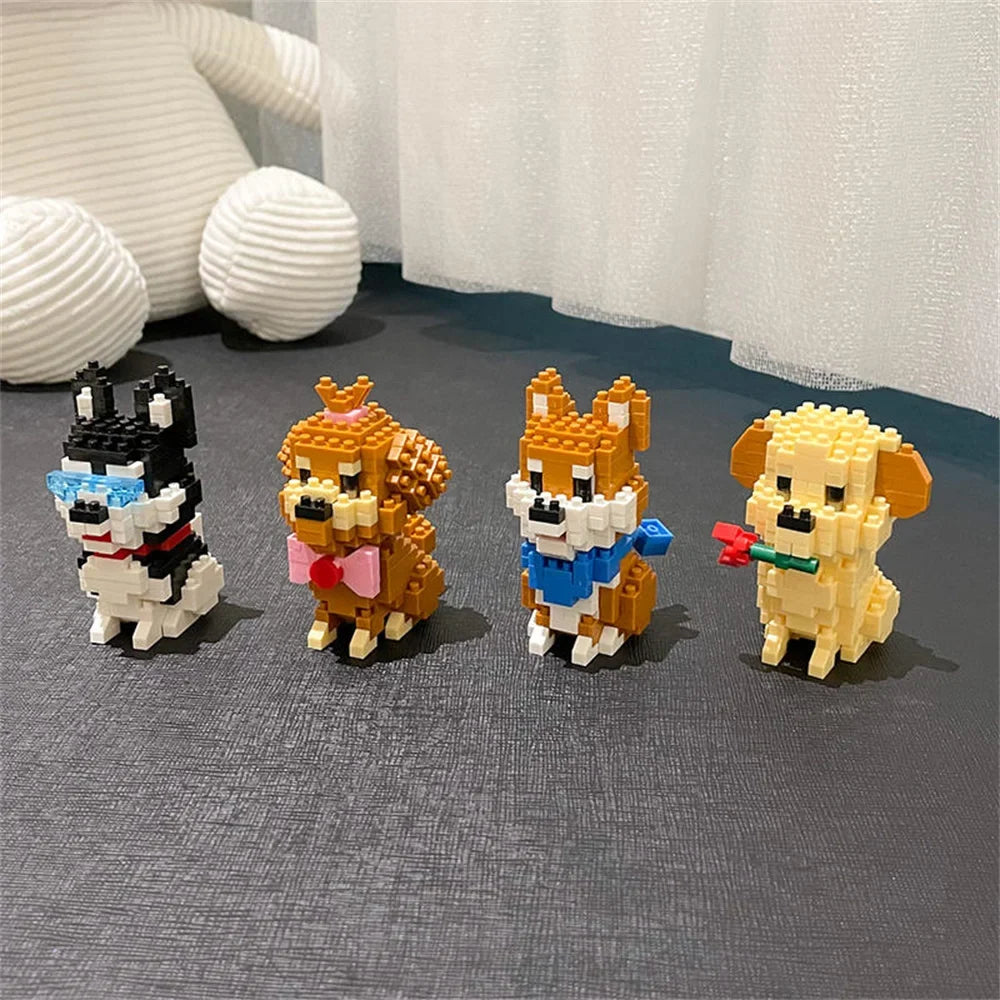 Variety Styled Cute Pet Dog Micro Mini Building Blocks Toys: Ideal Gifts, Keepsakes, Unleash Your Love for Pets and Creativity