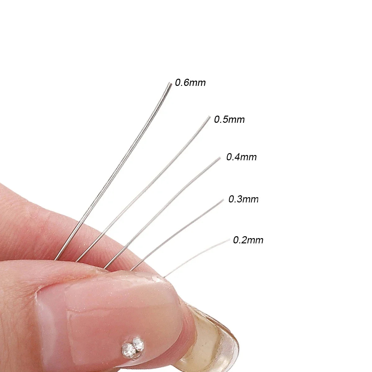 1Roll 304 Stainless Steel Wire Handmade Beading Wire, Size 0.2-0.6mm, For DIY Craft And Jewelry Making Supplies
