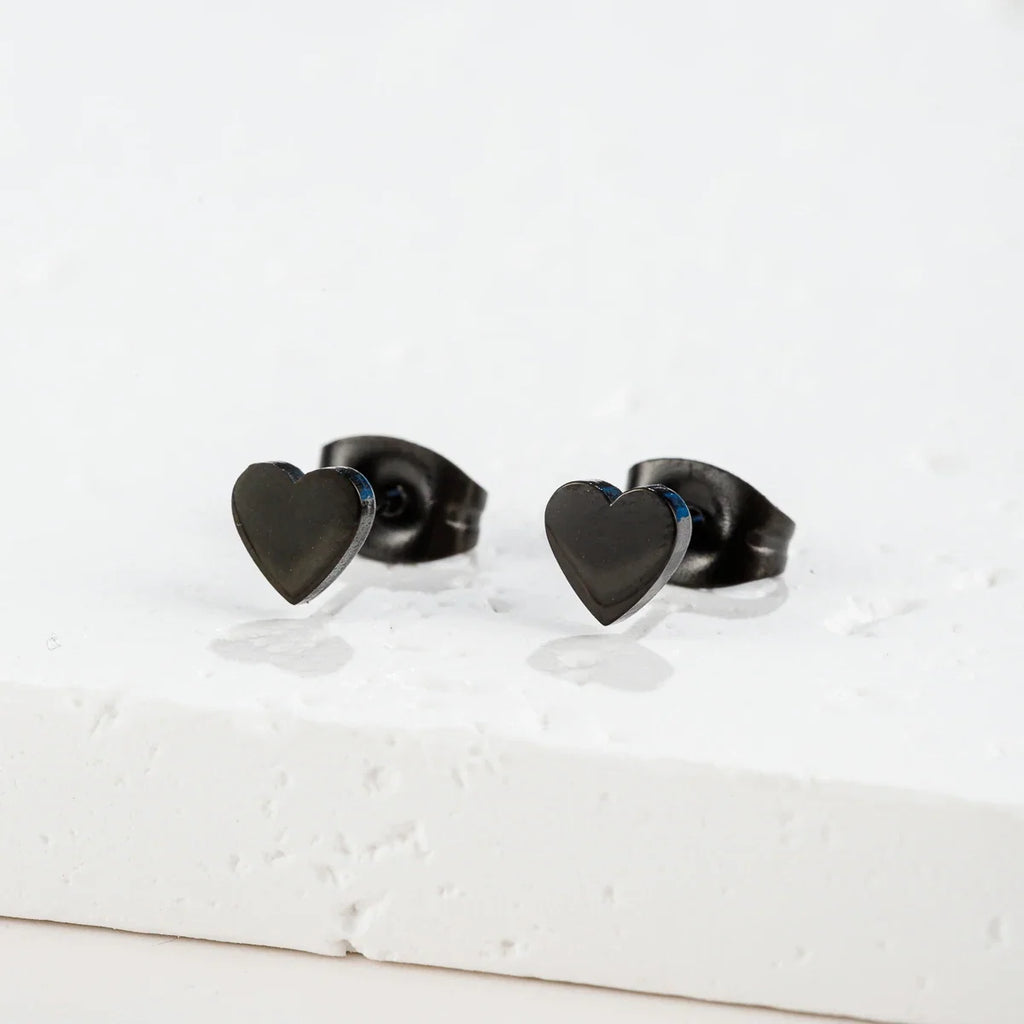 1 Pair Stainless Steel Earrings Trend Korean Sweet Heart Fashion Stud Earrings For Women Jewelry Party Friends Wedding Gifts NEW