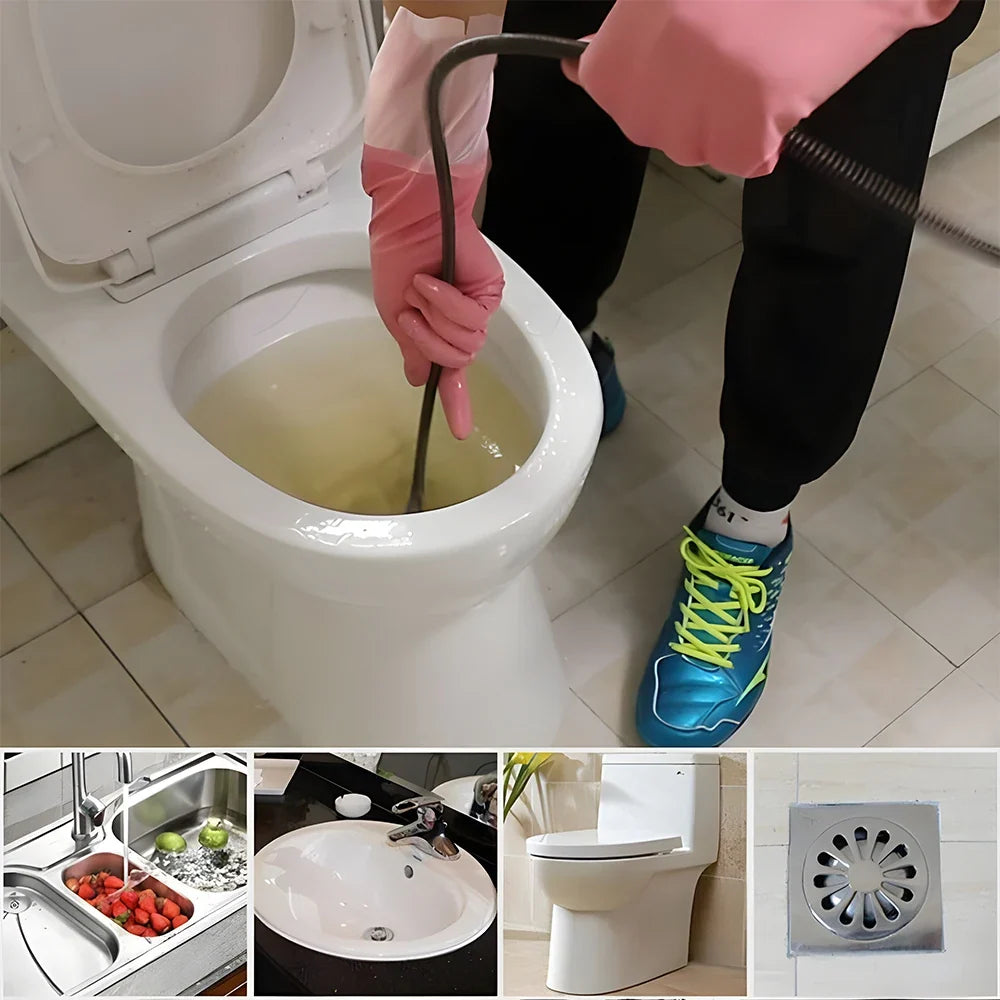 Bathroom Kitchen 1-3M Spring Pipe Sewer Unblocker Pipe Dredging Tool Sinks Basin Pipeline Clogged Remover Tools Drain Cleaner