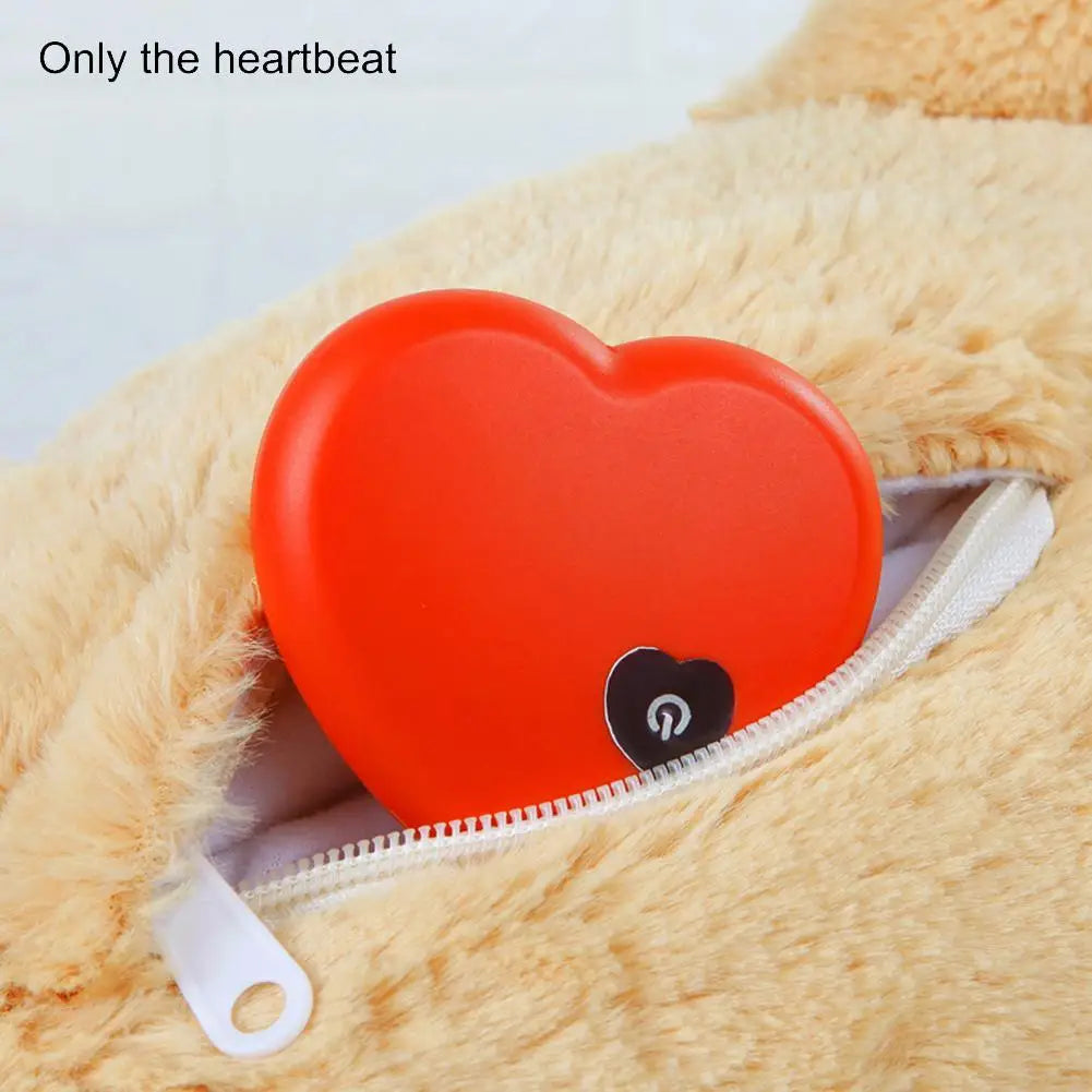 Pet Heartbeat Plush Toy Puppy Behavioral Training Toy Sleep Snuggle Heartbeat Anxiety Aid Relief Dog Interactive Games Doll