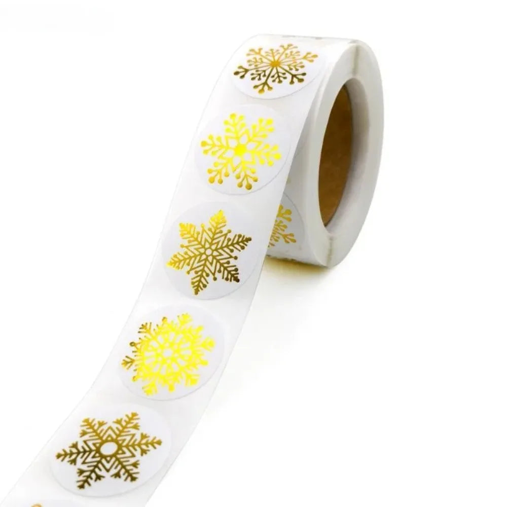 500pcs 1 inch Round Merry Christmas Stickers Self Adhesive Holiday Stickers For Christmas Decor Wedding Party Cards