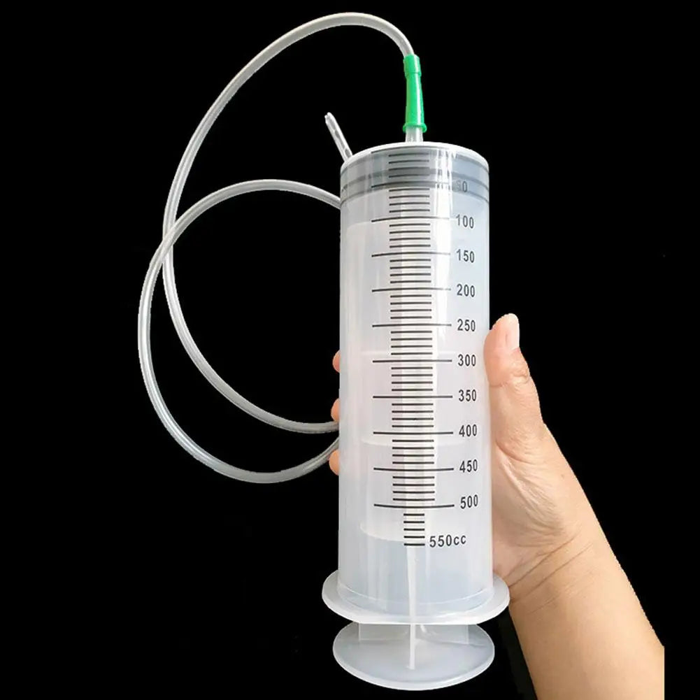 100ml-550ml Large Capacity Syringe Syringes Reusable Pump Measuring 1m Tube Pet Feeding Big Syringe Measuring Vacuum Syringe