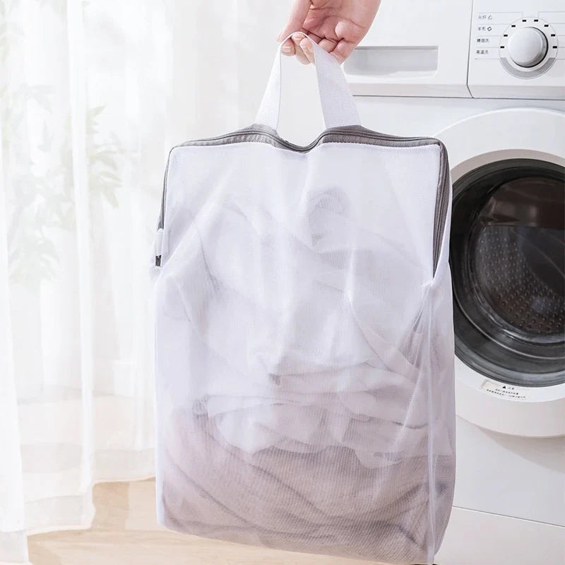 3D Laundry Bag With Handle Mesh Delicate Lingerie Dirty Clothes Wash Bag Durable Washing Machine Protective Bag Anti-Deformation