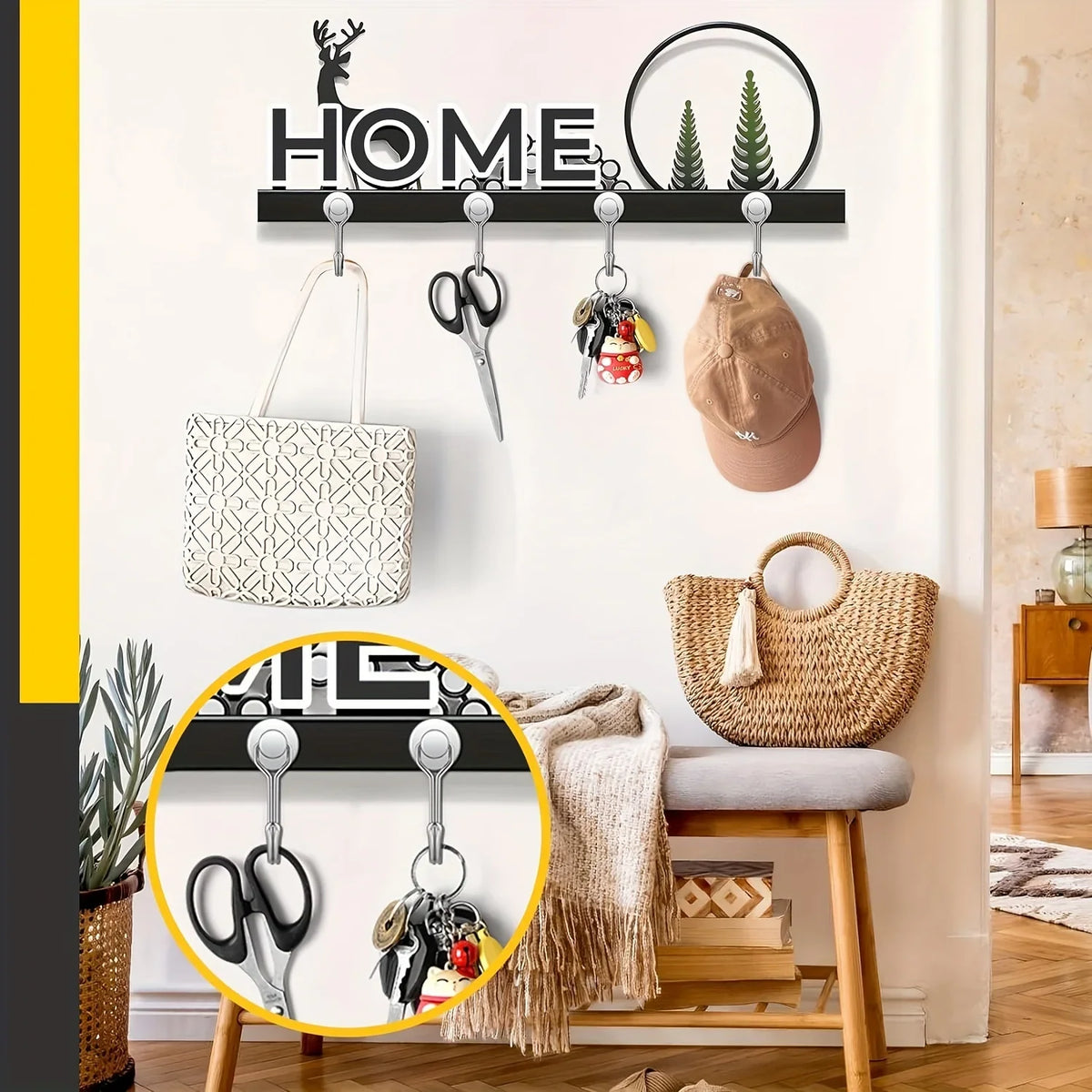 6/12/20pcs Magnetic Hook Heavy Duty Magnet Hook with Swivel Hook for Kitchen, Locker, Refrigerator, Key