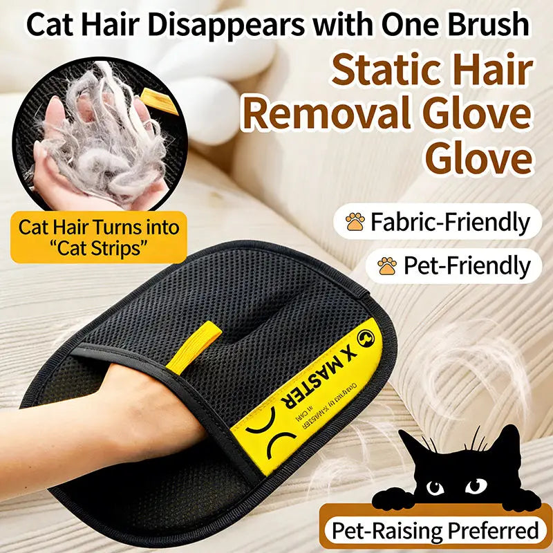 Upgrade Large Pet Hair Removal Grooming Gloves Static Fur Remover for Cat Dog Sofa Carpet Clothes