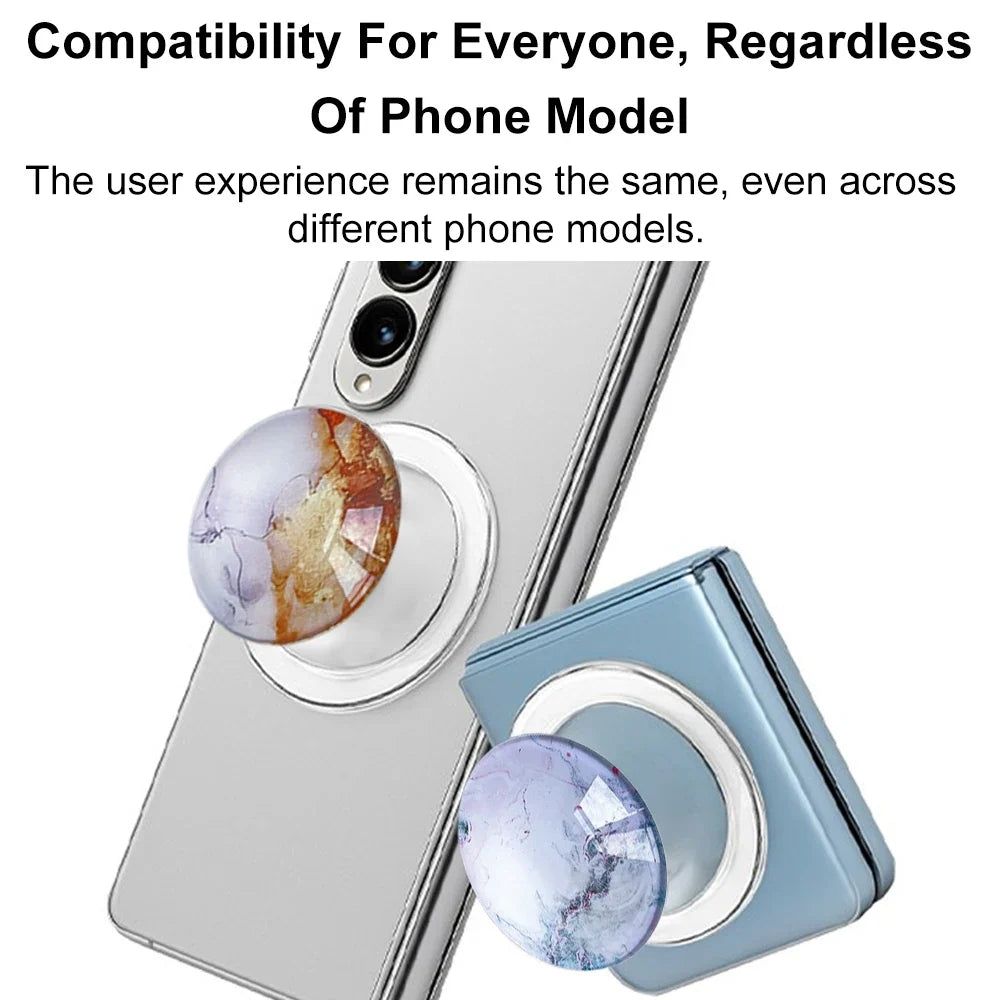 For Magsafe Cellphone Grip Socket, Stylish Foldable Magnetic Phone Holder Stand, For iPhone 17 16 15 14 13 12, For Samsung Serie