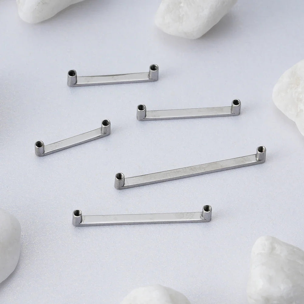 Right Grand ASTM F136 Titanium 14G Internally Threaded Surface Bar Base for Dermal Anchor Hide In Skin Piercing Jewelry