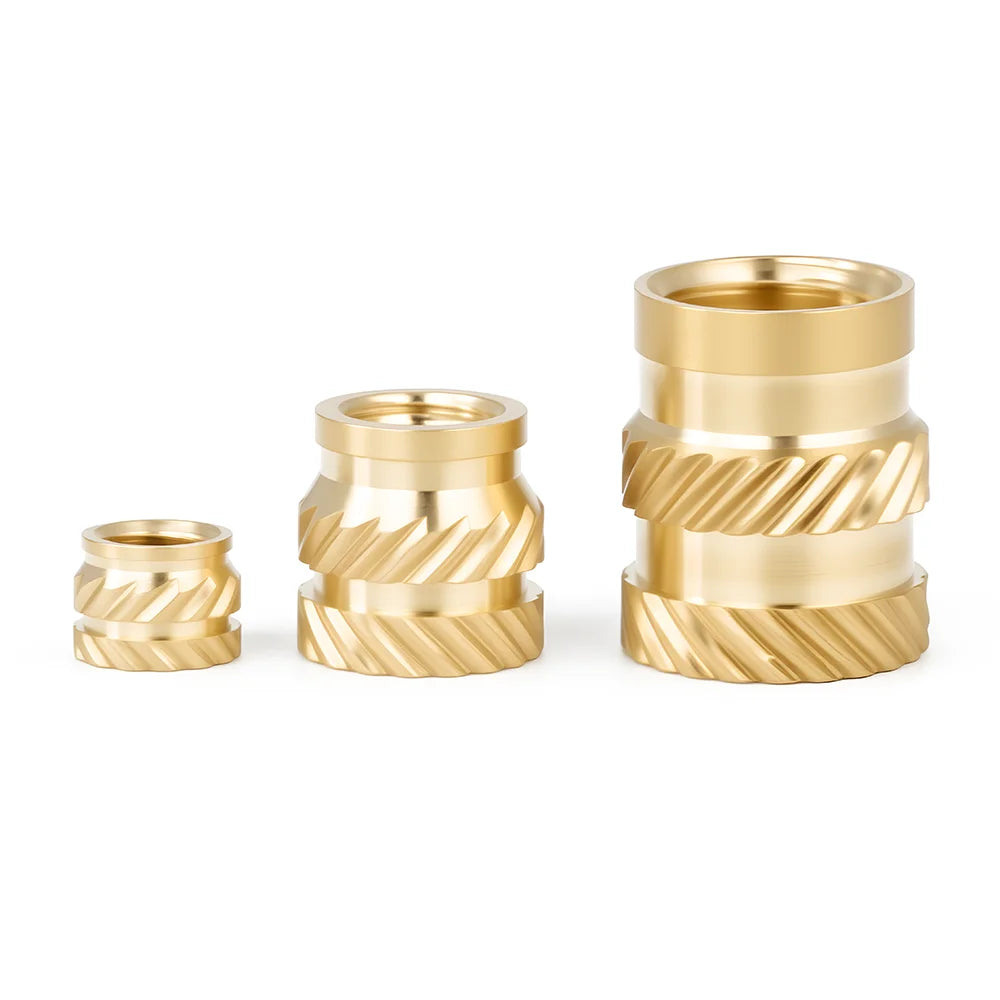 Brass Heat Insert Nut M2 M2.5 M3 M4 M5 M6 M8 Knurled Hot Melt Molding Injection Embed Inserts Thread Nut 3d Printer Plastic Part
