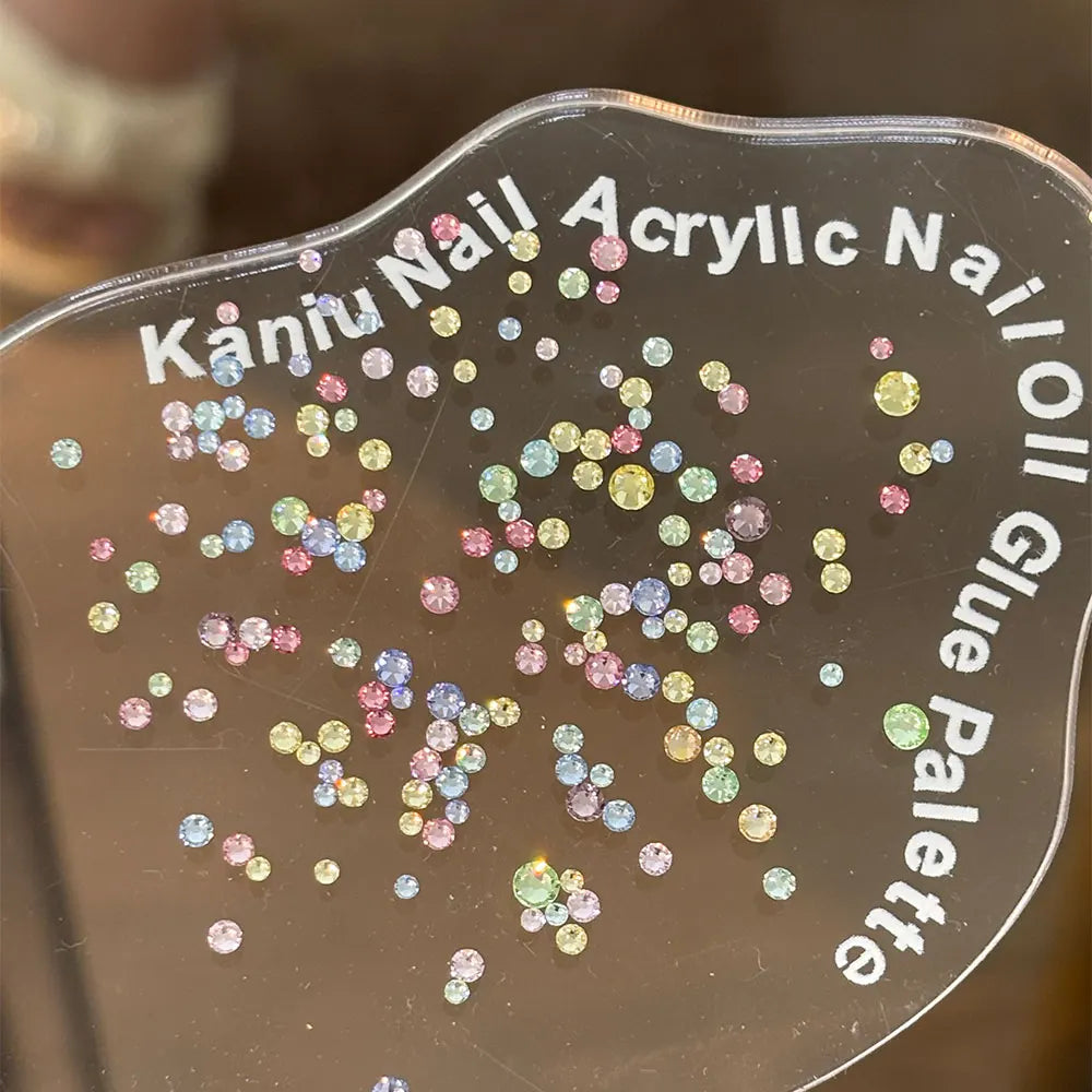 100/200pcs Round Colorful Nail Rhinestones, Sparkling 3D Flatback Crystal Gems, Nail Salon Decorations DIY Nail Art Supply