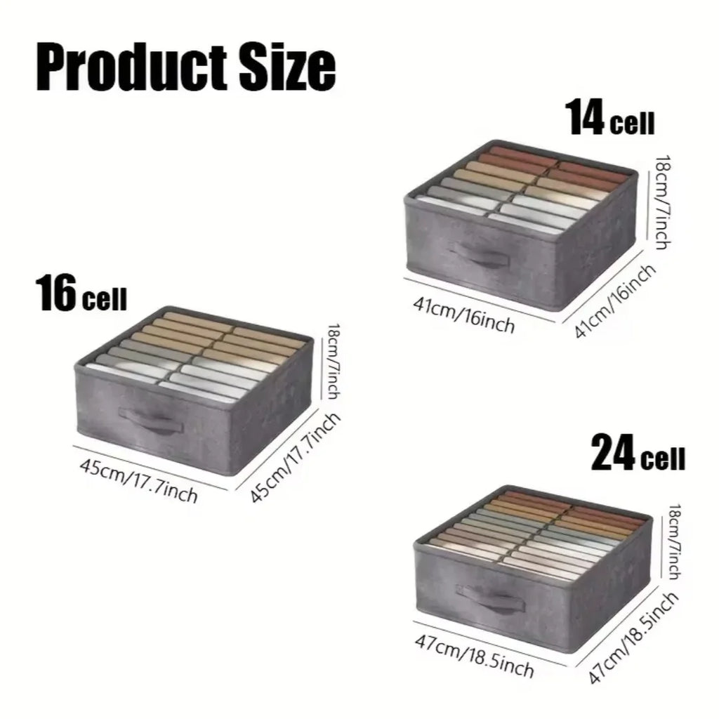 1pc Wardrobe Clothes Storage Organizer Pants Sweater T-Shirt Storage Box with  Board Cabinet Drawer Organizer Jeans Storage Box