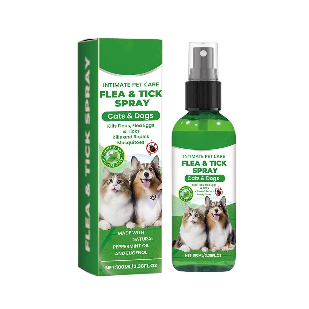 100ml Dog Cat Repel Fleas Mites Pet Cleaning Spray Hair Skin Insect Repellent Spray Pet Insect Repellent Daily Gentle Care Agent