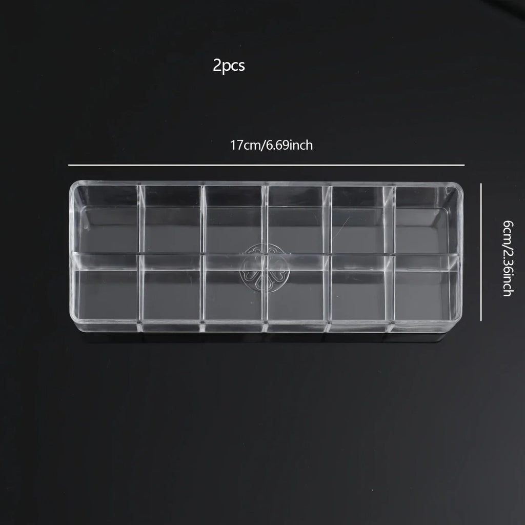 Clear 12 Grid Lipstick Stand Case Makeup Organizer Storage Box Lipstick Display Stand Holder Cosmetic Jewelry Organizer Box