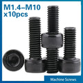 10pcs/lot Hexagon Allen Hex Socket Cup Head Screw Bolts M2 M2.5 M3 M4 M5 M6 M8 Grade 12.9 A2-70 Carbon Steel Din912