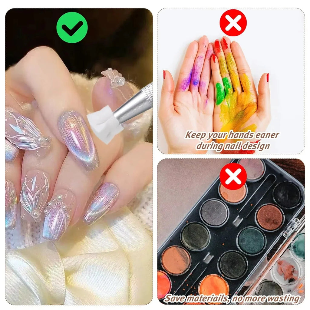 1/50/100Pcs Square Nail Art Sponge Set Gradient Nail Brushes Gel Polish Design Nail Sponge Grab Pen Manicure Decoration Accessor