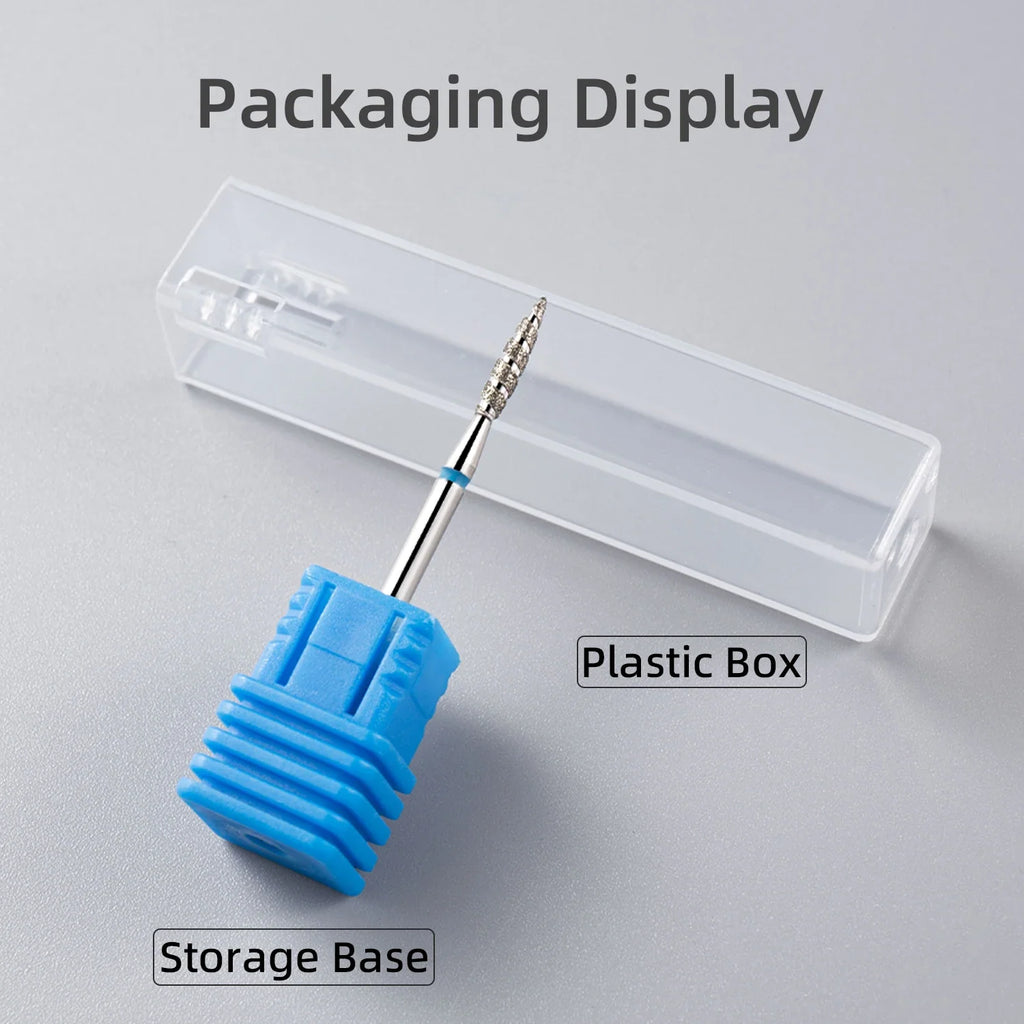 Tornado Diamond Nail Drill Bits Spiral Drill Milling Cutter For Manicure Electric Machine Accessory Nail File Gel Remover Tool