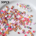 50Pcs 3D Mixed Kawaii Donuts Nail Art Charms Cartoon Dessert/Doughnut Nails Decorations for DIY Crafts Hair Manicure Accessories