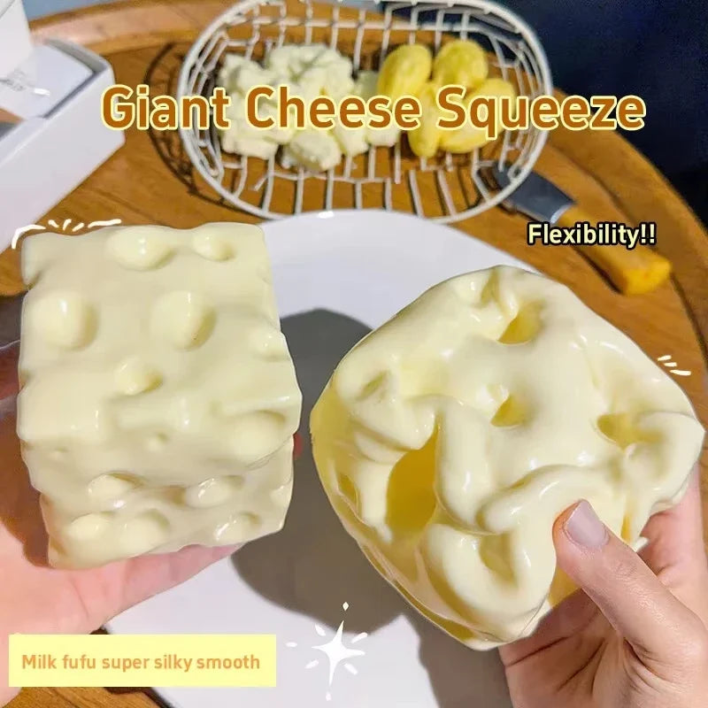 Cheese Shaped Slow Rising Squishy Toy Multicolor Super Soft Stress Relief Squeeze Fidget Toy for Kids and Adults Anxiety