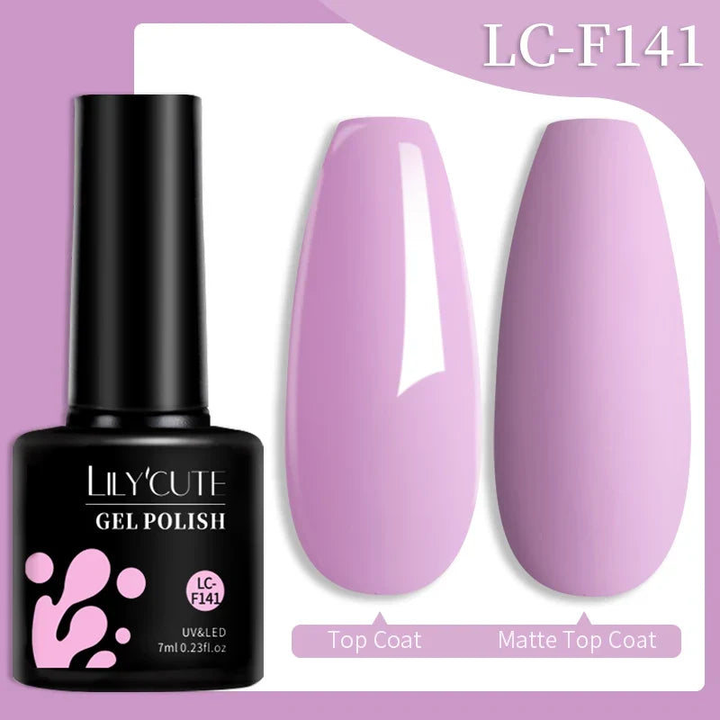 LILYCUTE 7ml Glitter Auroras Gel Nail Polish Summer Gold Colorful Sequins Manicure Semi Permanent Soak Off Nail Art Gel Varnish