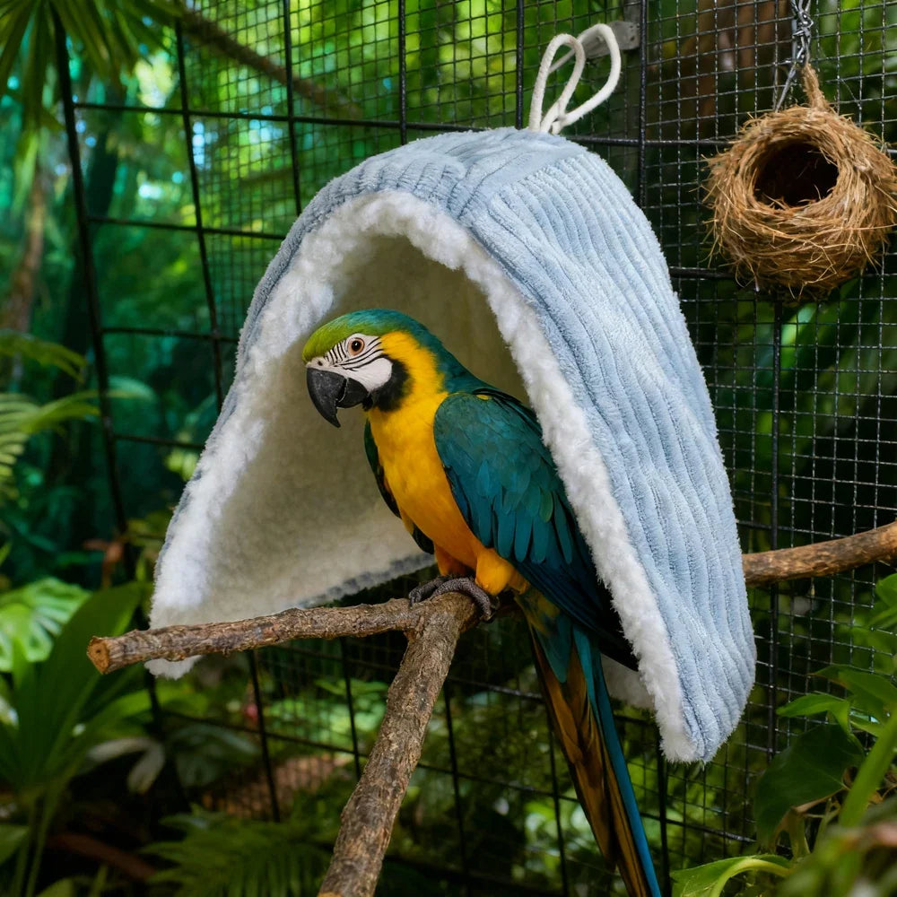 1 PC Winter Warm Bird Shawl Nest Corner Parrot Blanket for Pet Small Animals Hanging Tent Cage Decoration for Parakeet Lovebirds