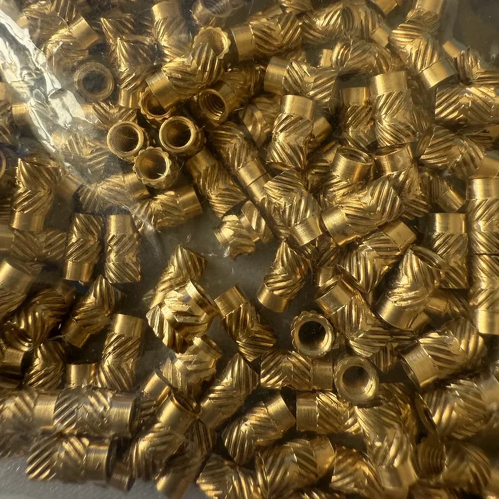 Brass Heat Insert Nut M2 M2.5 M3 M4 M5 M6 M8 Knurled Hot Melt Molding Injection Embed Inserts Thread Nut 3d Printer Plastic Part